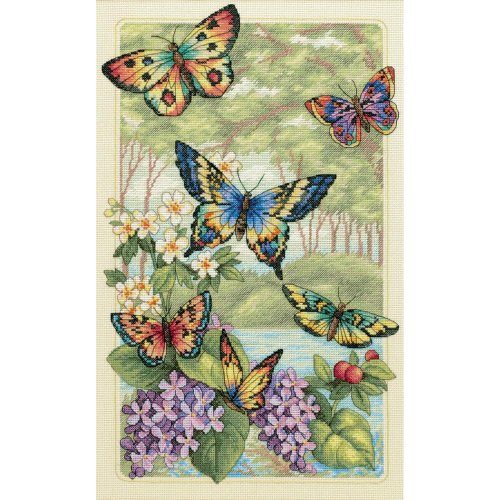 (image for) Gold Collection Butterfly Forest Counted Cross Stitch Kit